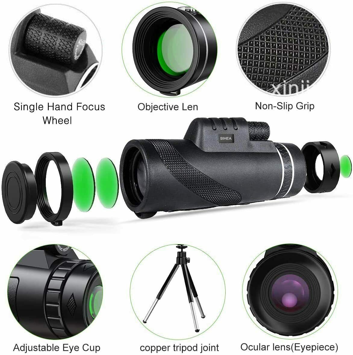 12X50 Monocular Telescope High Definition Portable Monocular Telescope