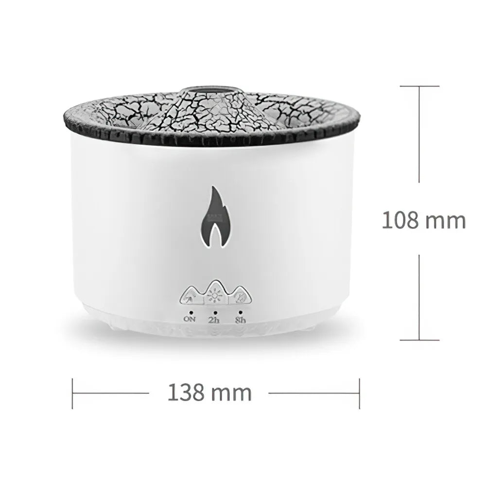 Volcano Humidifier Essential Oil Diffuser, 360Ml Flame Air Diffuser Mist Diffuse