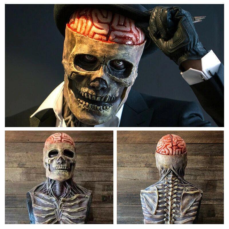 Skeleton Biochemical Mask Skull Full Head Cosplay Costume Horror Props