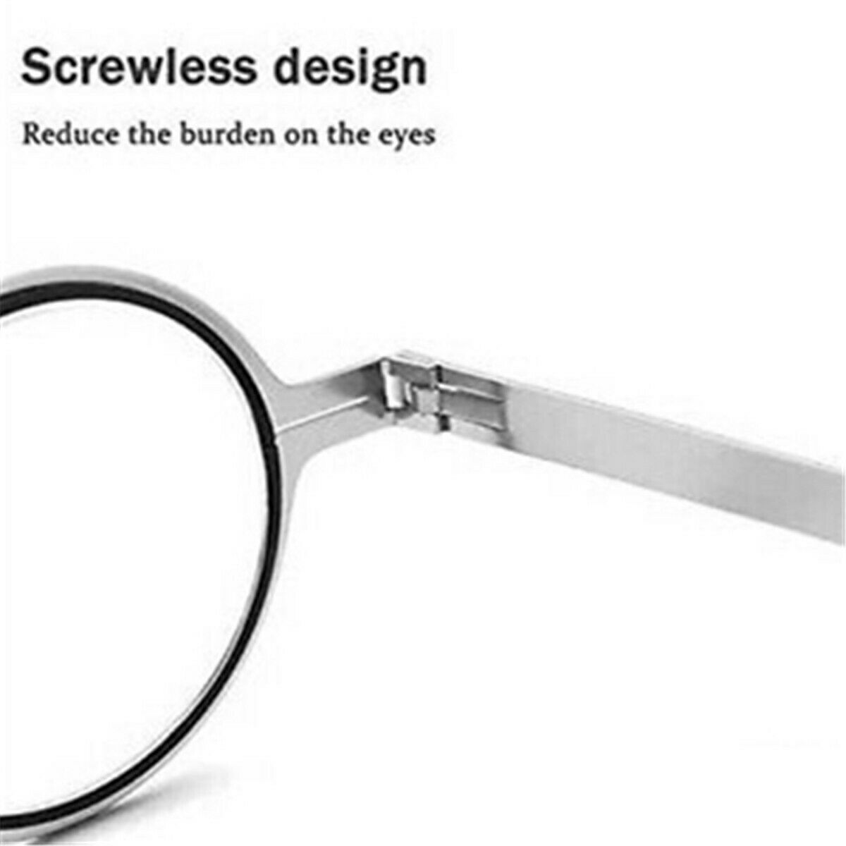Men Ultra Light Titanium Material Screwless Foldable Anti-Blue Reading Glasses