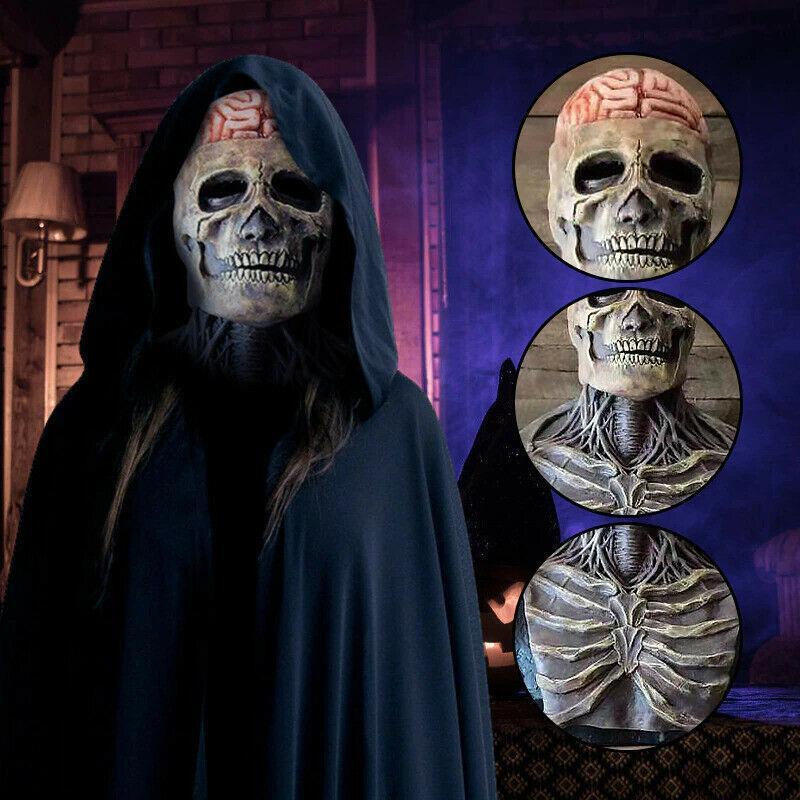 Skeleton Biochemical Mask Skull Full Head Cosplay Costume Horror Props
