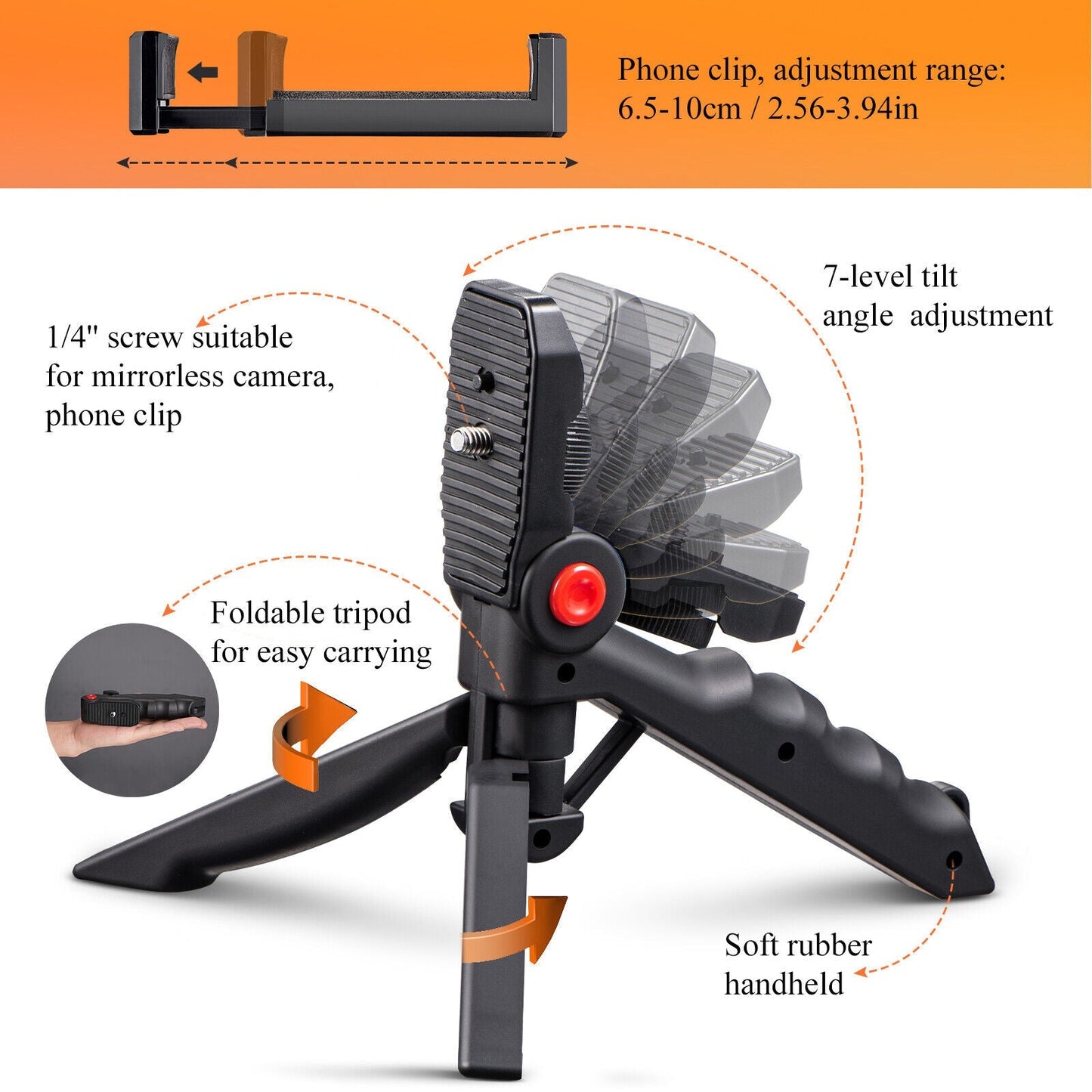 5 in 1 Vlogging Kit with Fill Light Microphone Tripod