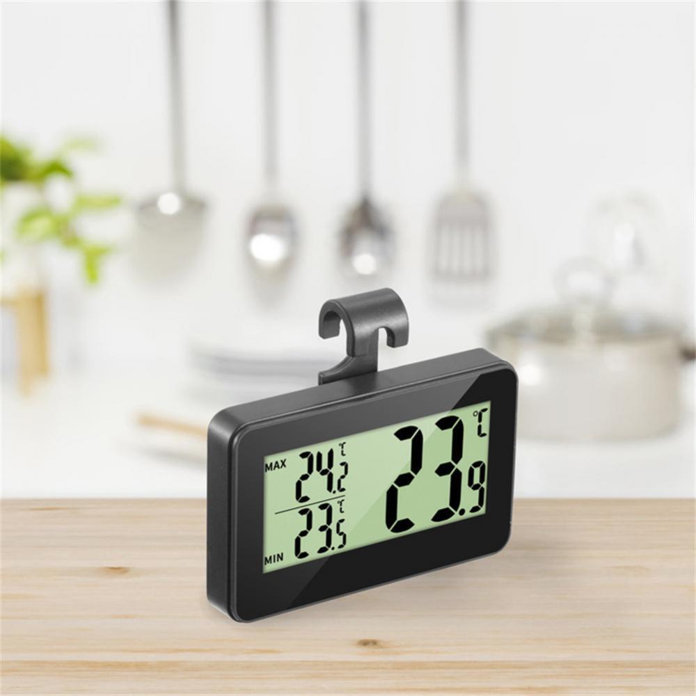 Digital LCD Fridge Freezer Thermometer Magnet Stand Hanging Home Hook