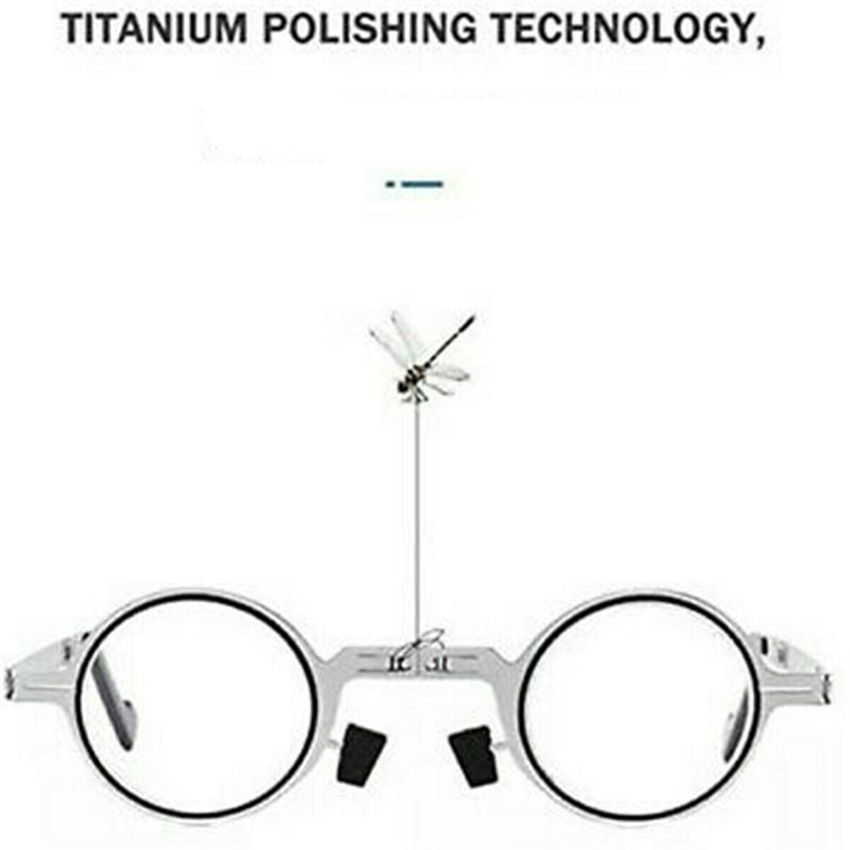 Men Ultra Light Titanium Material Screwless Foldable Anti-Blue Reading Glasses