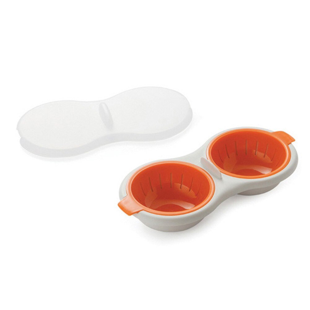 BPA Free Microwave Double Cup Perfect Eggs Poacher