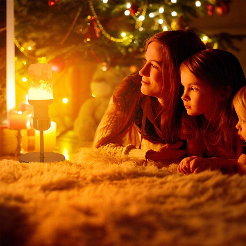 LED Flame Effect Light Bulb 4 Modes Flame Lights Bulbs E27 Base Fire Light Bulbs