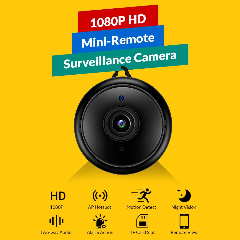 Mini caméra de surveillance à distance HD 1080P avec carte mémoire 32G