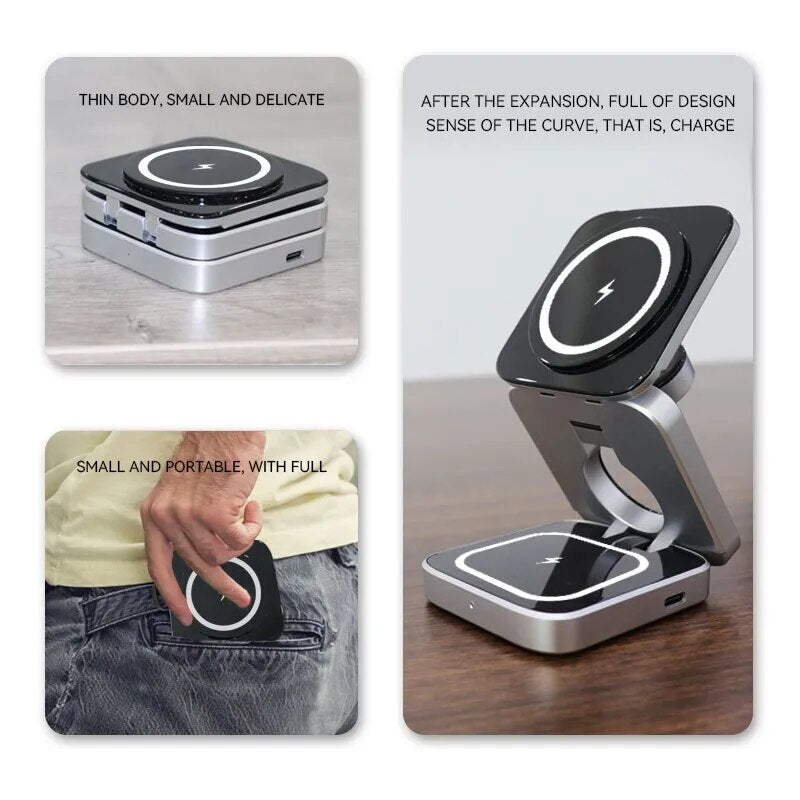 3 in 1 Folding Wireless Charging Station