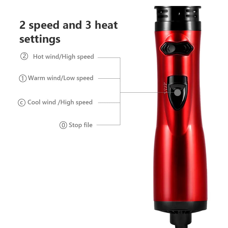 3-in-1 Hot Air Styler and Rotating Hair Dryer