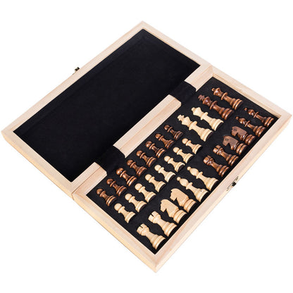 Magnetic Chess Board Wooden Set Folding Chessboard