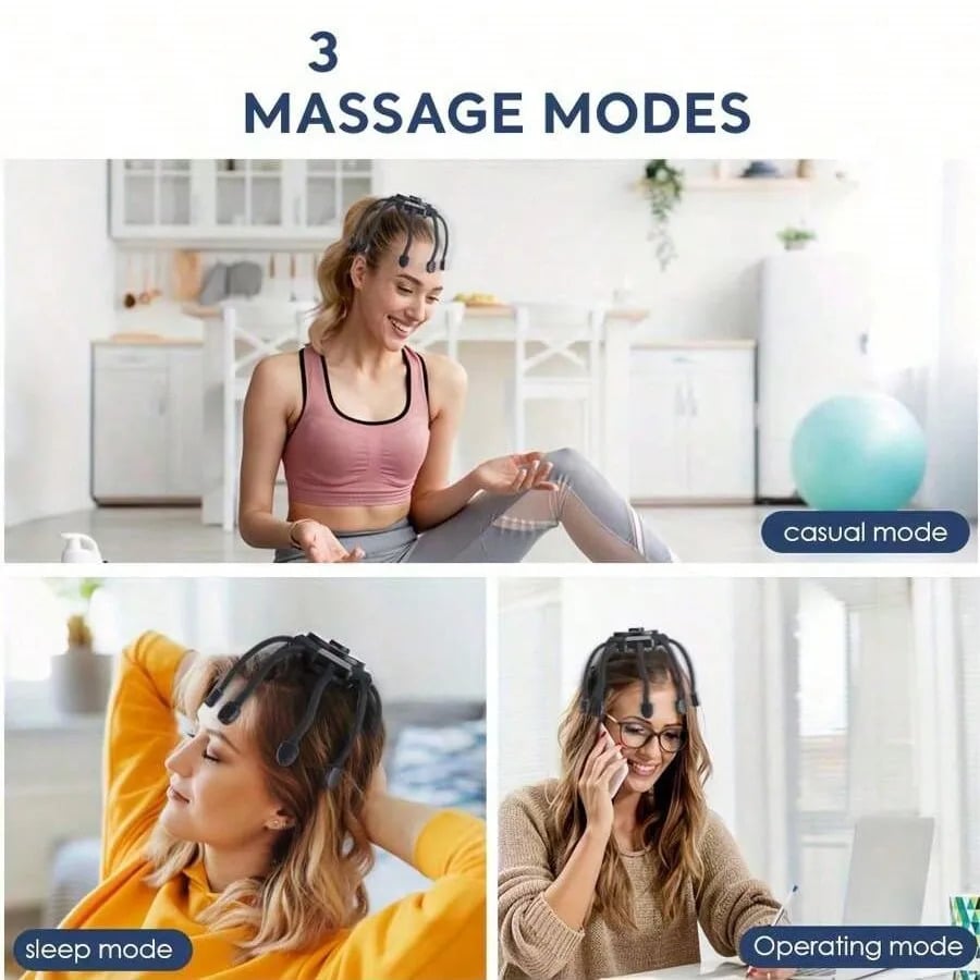 360 Degree Cordless Relaxing Head Massager