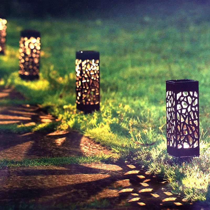 6 pièces LED lumière actionnée solaire extérieur étanche jardin sécurité paysage lumière
