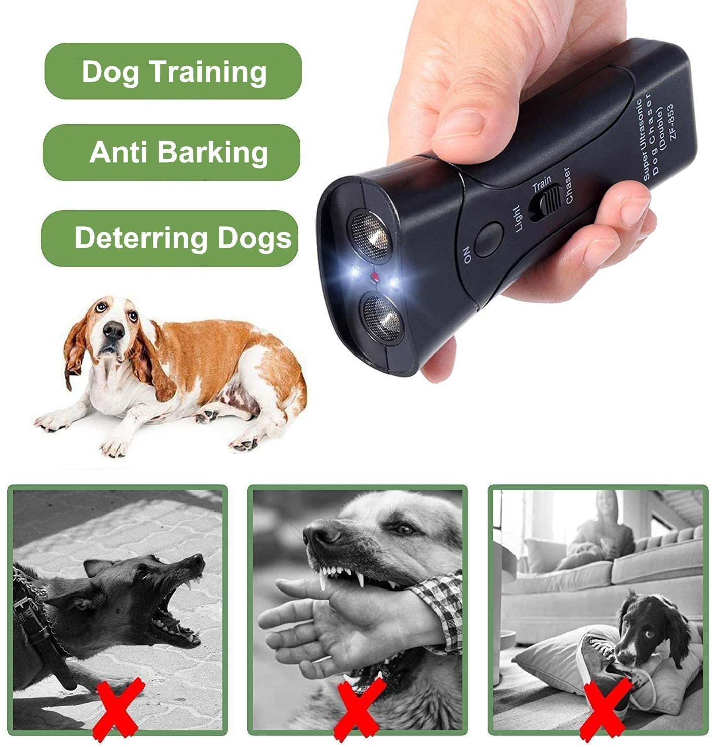 Ultrasonic Pet Dog Stop Barking Away Anti Bark Training Repeller Control Device