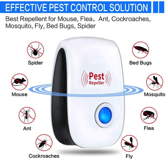 6 Packs Pest Repeller Ultrasonic Electronic Mouse Rat Mosquito Insect Rodent Control