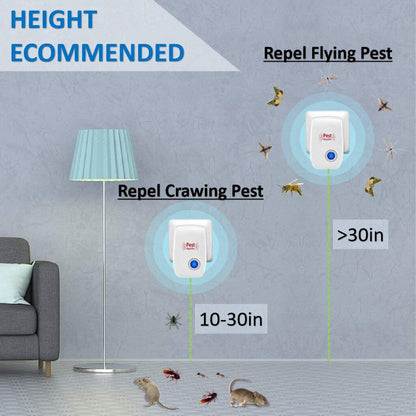 6 Packs Pest Repeller Ultrasonic Electronic Mouse Rat Mosquito Insect Rodent Control