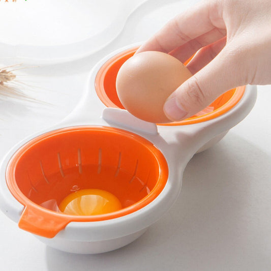BPA Free Microwave Double Cup Perfect Eggs Poacher