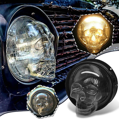 Skull Headlight Covers fit 7-inch Headlight Skeleton Cover for Car Trucks