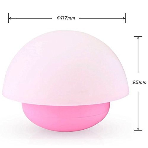 Mushroom Design Touch Sensor Night Light (USB Charging) - Great for Babys Room