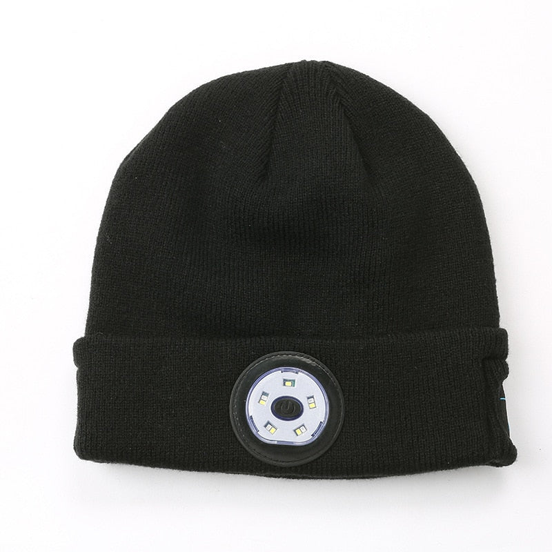 Bluetooth Music Beanie with Headlamp