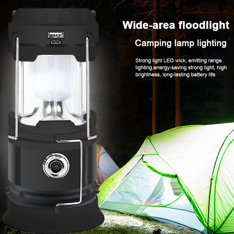 Solar-Powered LED Camping Lantern - Perfect for Hiking, Camping, Emergencies