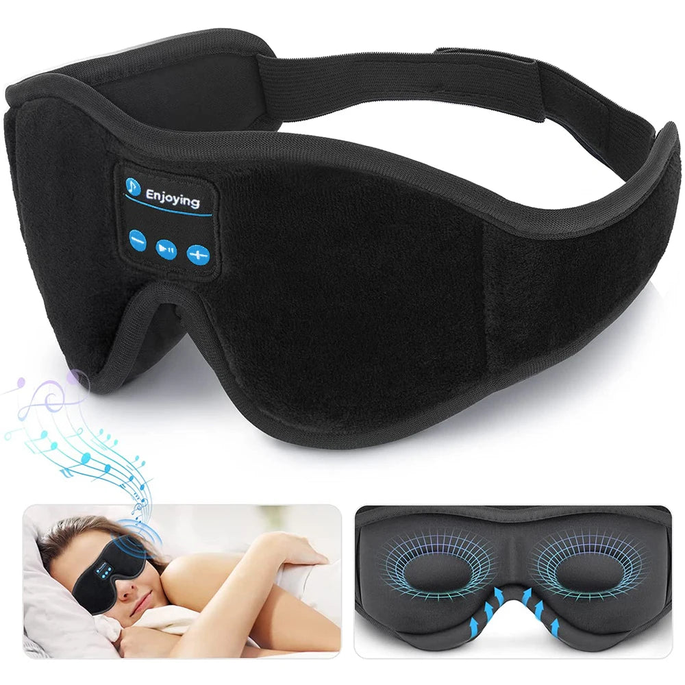 Mask For Sleep 3D Eye Mask Music Play Sleeping Headphones Built-in HD Speaker