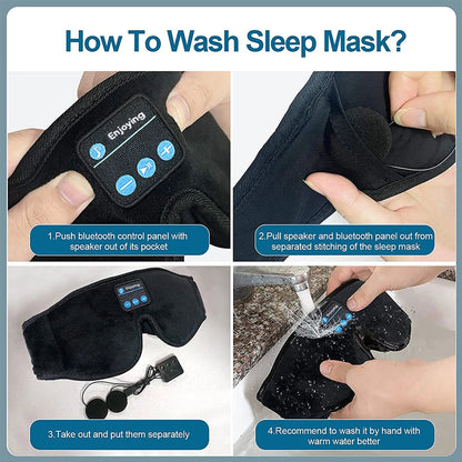 Mask For Sleep 3D Eye Mask Music Play Sleeping Headphones Built-in HD Speaker