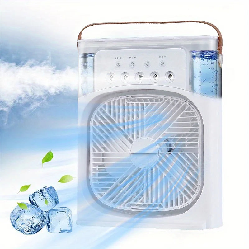 3 in 1 Ice Mist Tragbarer Luftkühler Persönlicher Klimaanlagenventilator für Zuhause, Büro