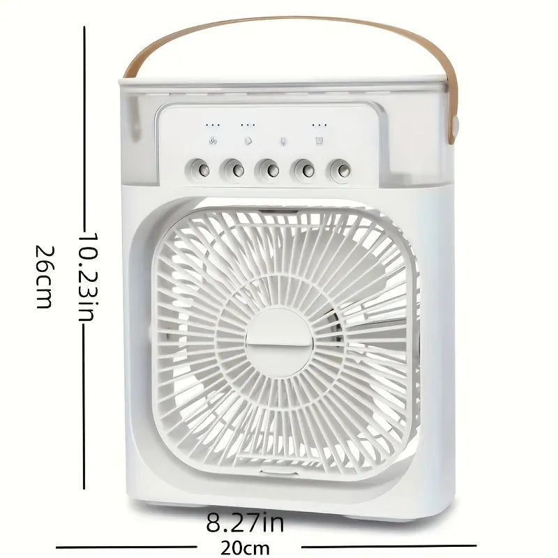 3 in 1 Ice Mist Tragbarer Luftkühler Persönlicher Klimaanlagenventilator für Zuhause, Büro