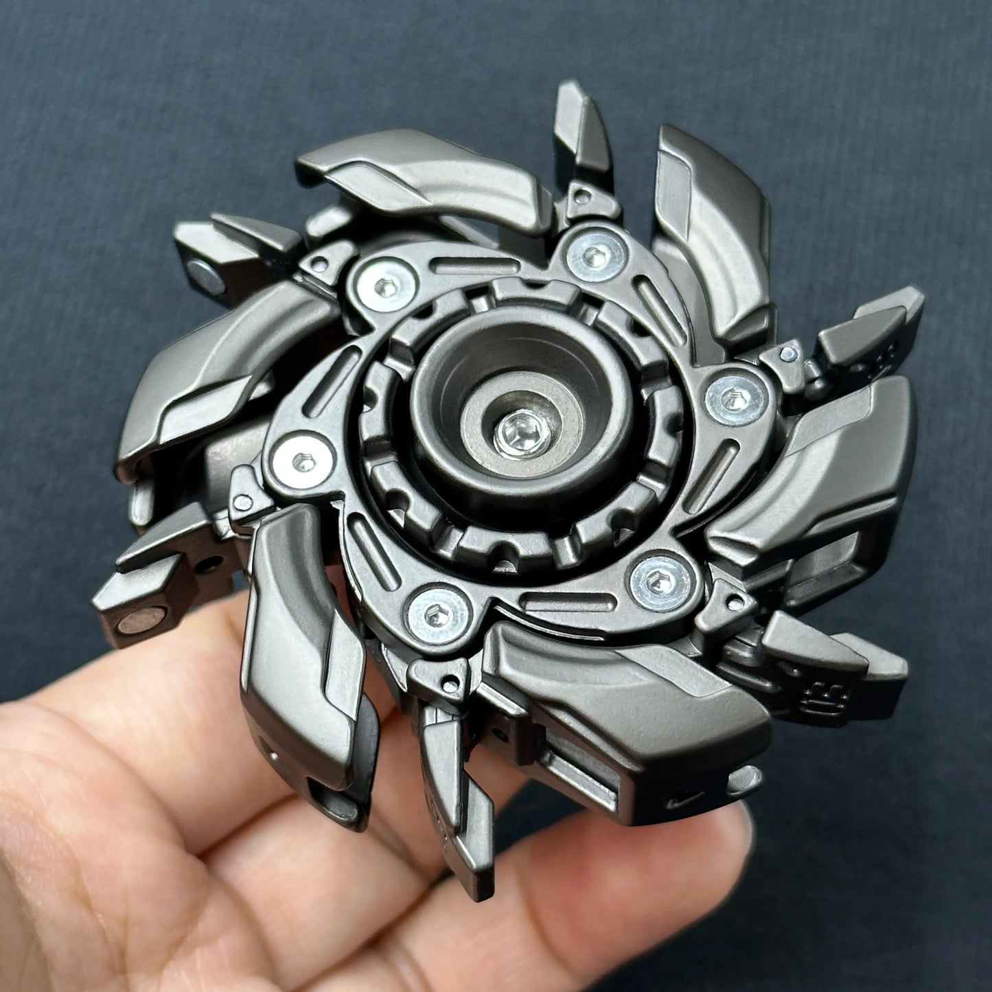 Stainless Steel Mecha Fidget Spinner - Premium Design • Smooth Spin • Stress Relief