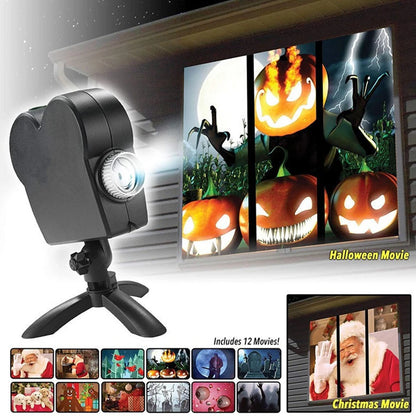 Window Wonderland Projector Halloween & Christmas Holographic Projection