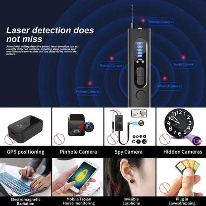 High Sensitivity Anti Spy RF Signal Scanner Hidden Camera Detector