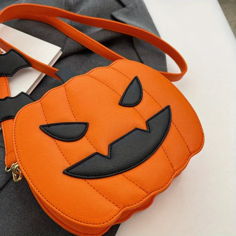 Halloween crossbody pumpkin bag  - Cute Funny Halloween Shoulder Bag