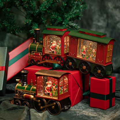 Christmas Gift Christmas Eve Music Box Train Music Box Crystal Ball Ornaments