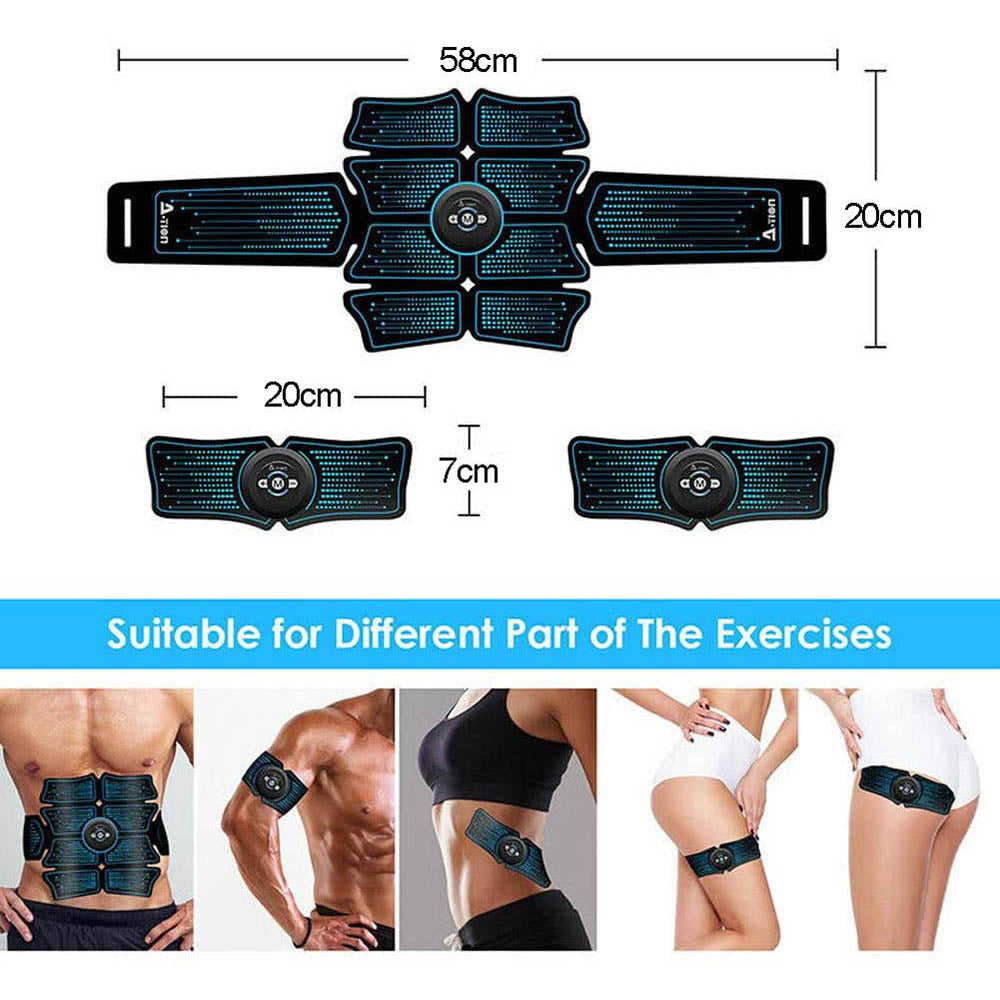 ABS Abdominal Stimulator EMS Training Toning Slim Belt Muscle Trainer Fitness