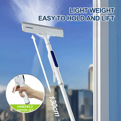 Double-Sided Spray Window Cleaner, Squeegee for Window Cleaning with Spray