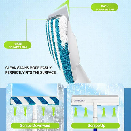 Double-Sided Spray Window Cleaner, Squeegee for Window Cleaning with Spray