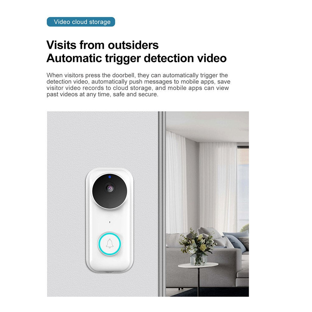 Drahtlose Smart Video Türklingel Sicherheit Gegensprechanlage WiFi Kamera Tür Ring Glocke