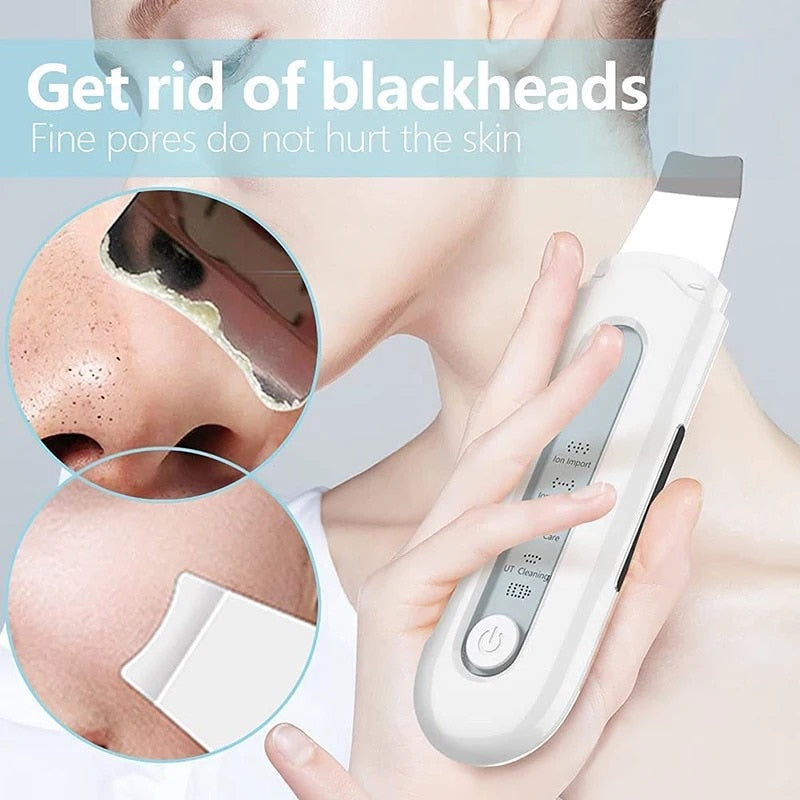 Ultrasonic Skin Scrubber Blackhead Peeling Remover Facial Peeling Deep Cleaner