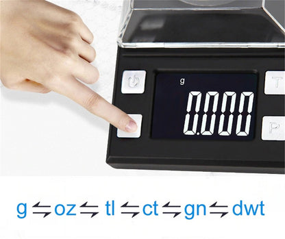 Digitale Milligramm 50g 0,001g Hochpräzise elektronische Mini-Schmuckwaage