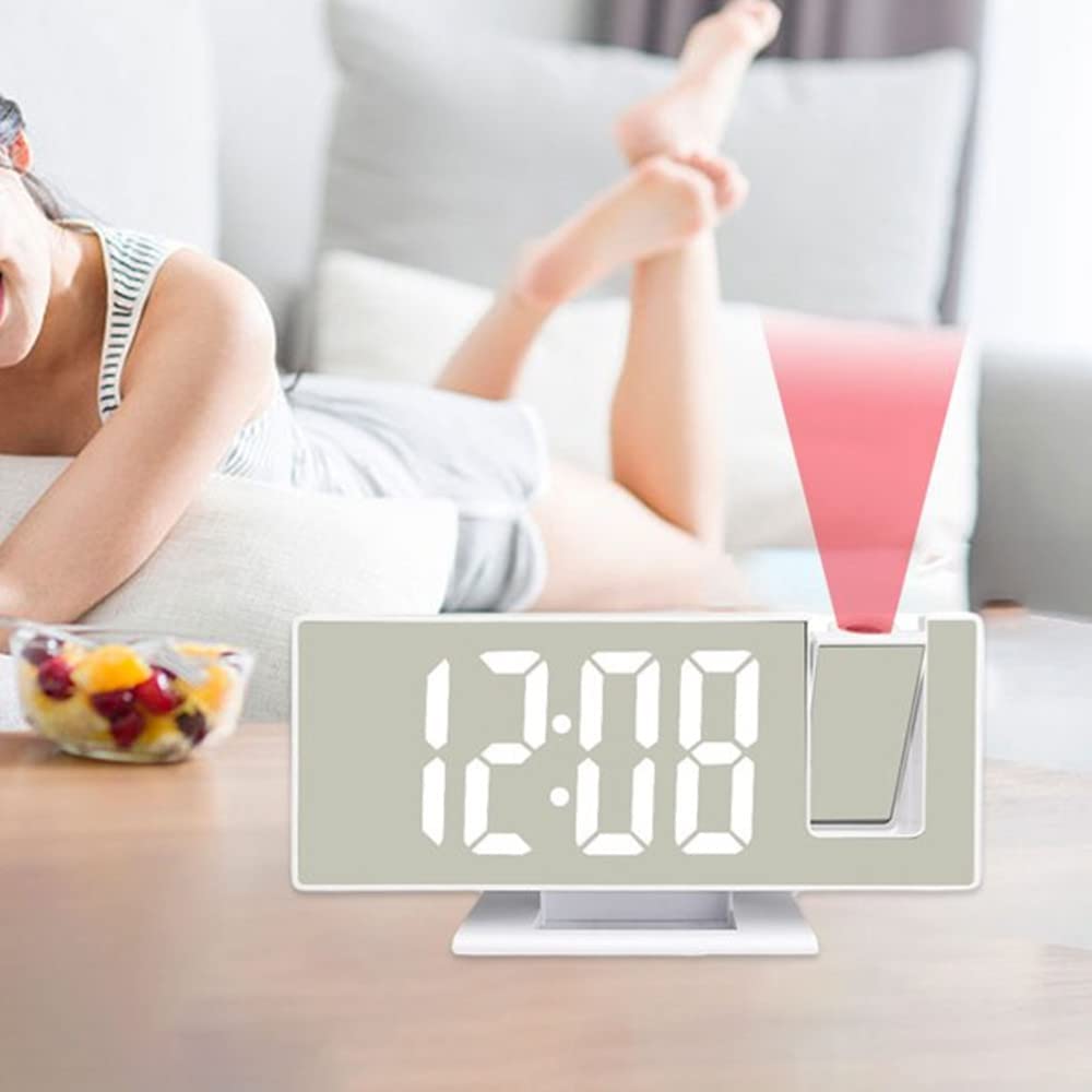 Mirror Projection Alarm Clock Bedroom Ceiling Projection Digital Clock