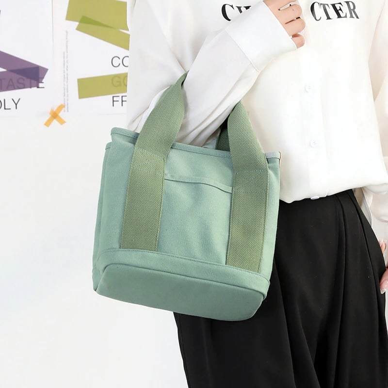 Japanese Large Capacity Multi-Pocket Handbag