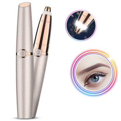 Electric Eyebrow Trimmer Finishing Touch Flawless Brows Hair Remover LED Light