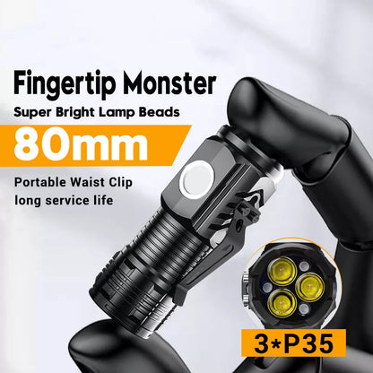 Three-eyed Monster Mini Flash Super Power Flashlight