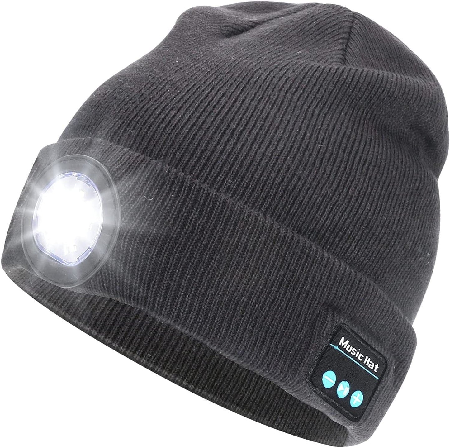 Bonnet musical Bluetooth avec lampe frontale 