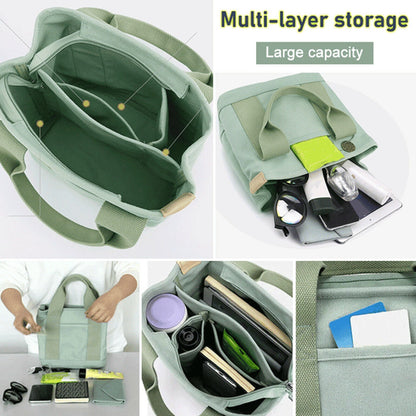 Japanese Large Capacity Multi-Pocket Handbag