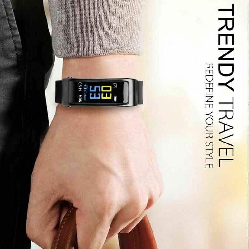 Smart Watch Fitness Tracker Bluetooth Headset Bracelet Bluetooth Music Handsfree Call
