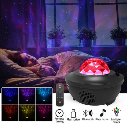 Veilleuse LED galaxie étoilée, lampe pour chambre de bébé, projecteur cadeau, océan, étoiles, ciel, fête 