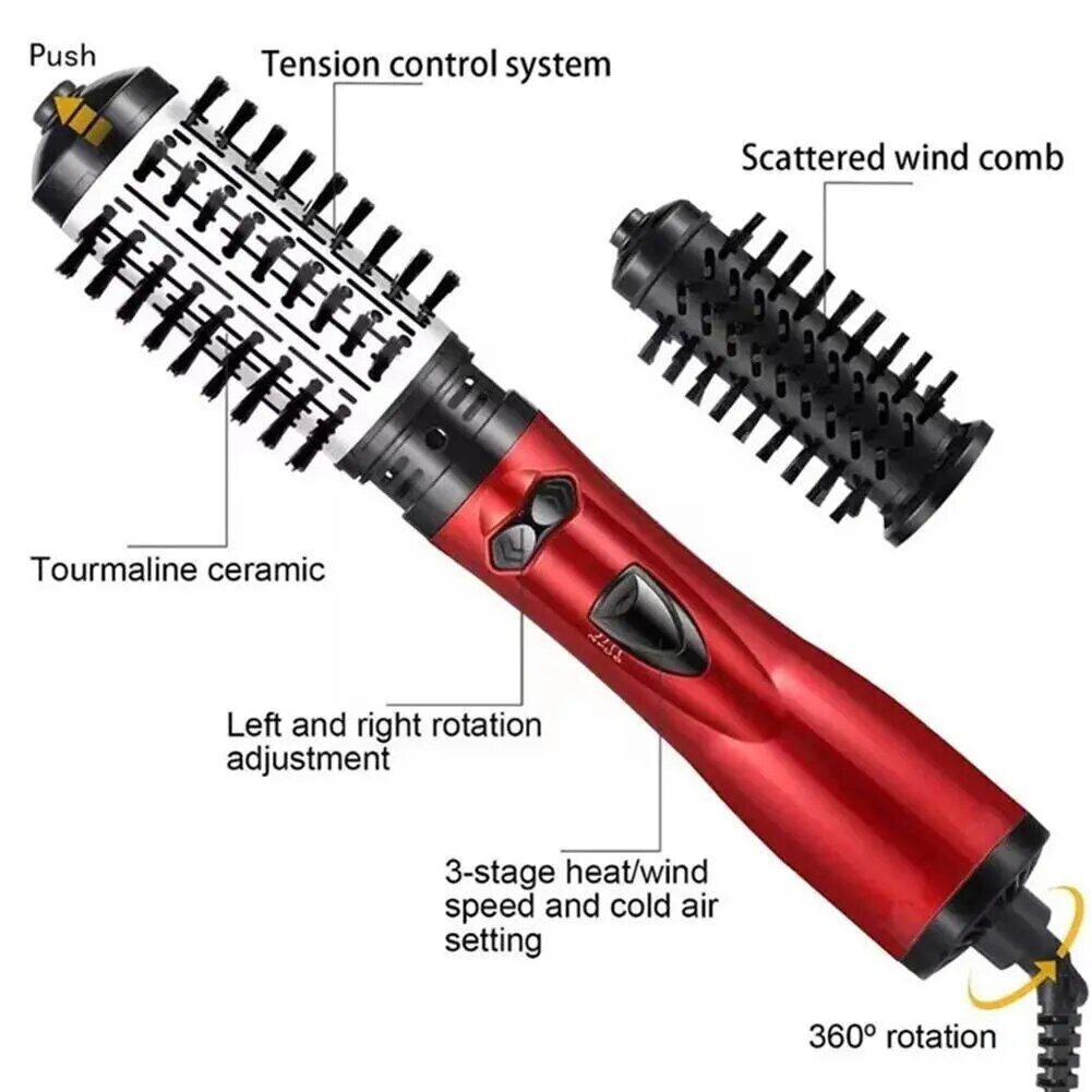 3-in-1 Hot Air Styler and Rotating Hair Dryer