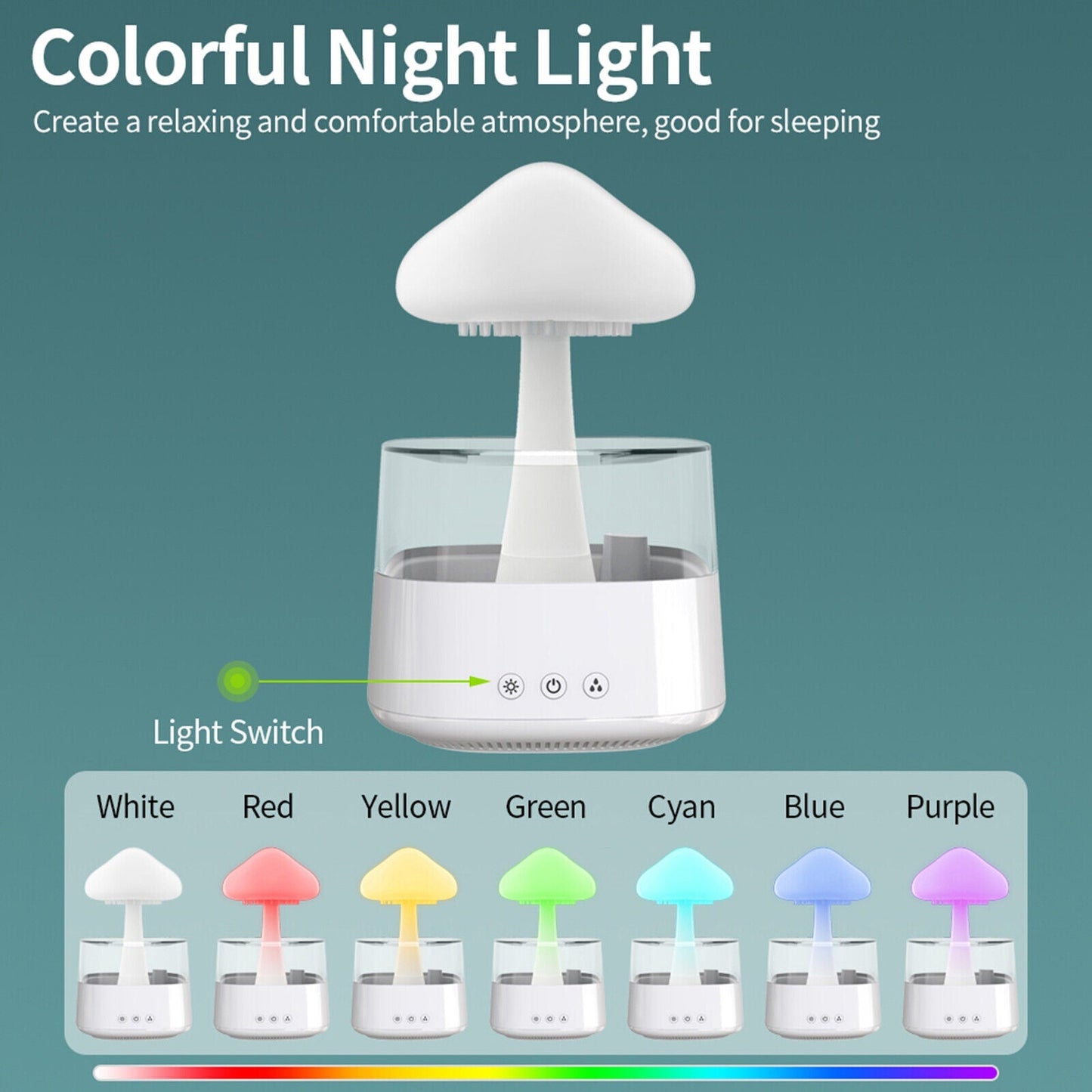 Regenwolken-Luftbefeuchter, Regenwolken-Nachtlicht, Aromatherapie, Diffusor für ätherische Öle