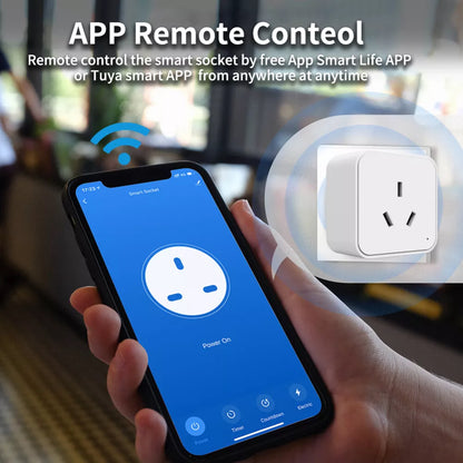 WiFi Smart Plug-Steckdose mit APP-Steuerung, funktioniert mit Alexa und Google